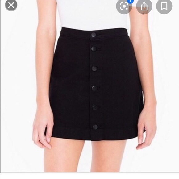 American Apparel Black denim A-line Skirt 🖤 - Picture 2 of 4